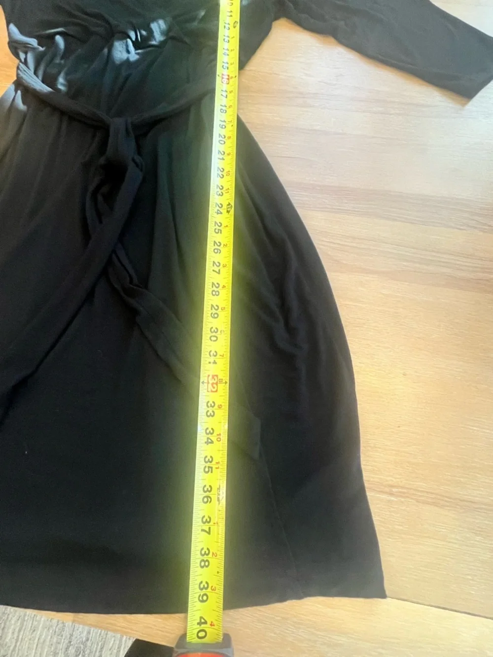 Gap Maternity Black Faux Wrap Midi Dress with Belt Size L - Picture 9 of 9